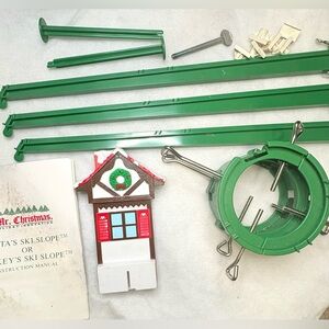 VTG 1992 Mr. Christmas Santa's Ski Slope Replacement Parts Pieces Collar Beams